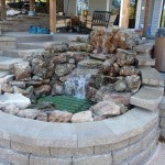 Beautiful rock fountain from Little Giant Pool & Spa